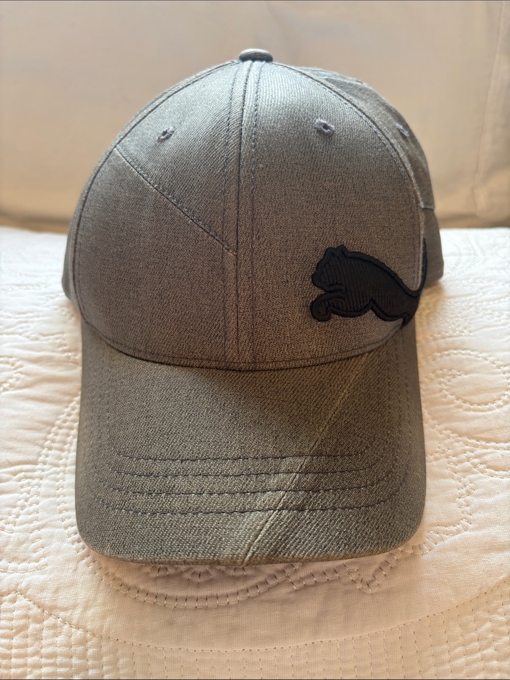 Puma Gray Flexfix Cap with Black Puma Logo L/XL - Picture 2 of 6